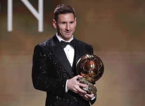 Soccer_ Player_with_ Ballon_d Or_ Award Wallpaper