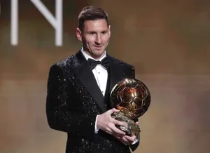 Soccer_ Player_with_ Ballon_d Or_ Award Wallpaper