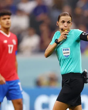 Soccer Referee Whistle Action Wallpaper