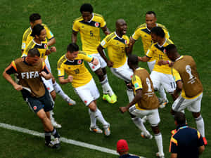 Soccer Team Celebration Dance Wallpaper