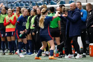 Soccer Team Celebrationwith Coach Wallpaper