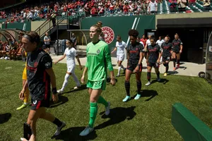 Soccer Team Walking Out For Match Wallpaper