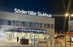 Sodertalje Hospital Entrance Night Wallpaper