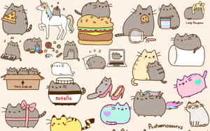 Soft And Adorable Pusheen The Cat Wallpaper