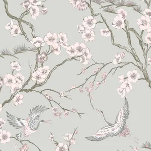 Soft Balance Of Grey And Pink Wallpaper