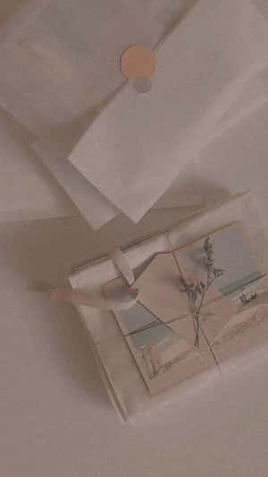 Soft Beige Aesthetic_ Paper Textures And Botanicals Wallpaper