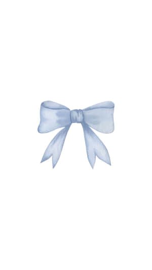 Soft Blue Cute Bow Wallpaper