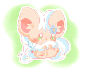 Soft Cinccino Art With Flower Wallpaper