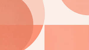 Soft Coral Abstract Shapes Wallpaper