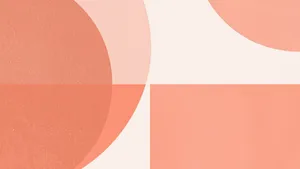 Soft Coral Abstract Shapes Wallpaper