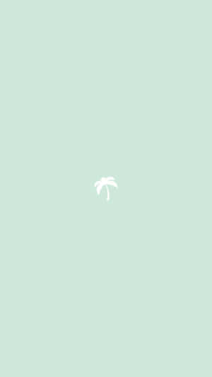 Soft Green Palm Minimalism Wallpaper