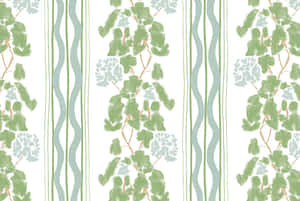 Soft Green Plant Pattern Design Wallpaper