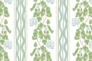 Soft Green Plant Pattern Design Wallpaper