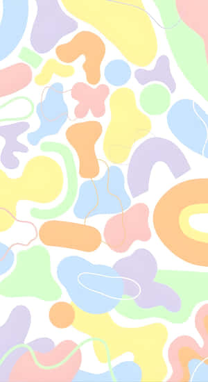 Soft Pastel Abstract Shapes Wallpaper