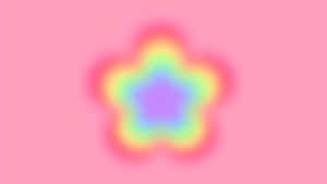 Soft Pastel Rainbow Flower Wallpaper