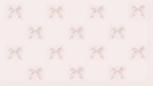 Soft Pink Aesthetic Bow Pattern Wallpaper