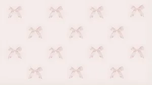 Soft Pink Aesthetic Bow Pattern Wallpaper