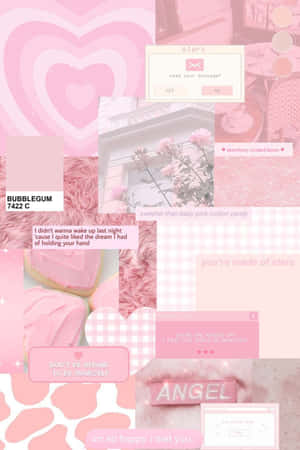 Soft Pink Aesthetic Collage Wallpaper
