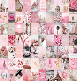 Soft Pink Aesthetic Collage Wallpaper