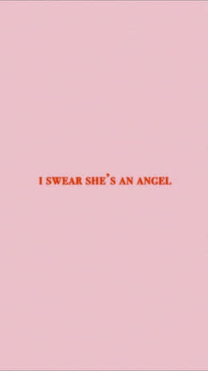 Soft Pink Angel Quote_ Background Wallpaper