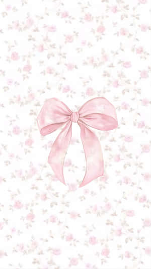 Soft Pink Bow Wallpaper