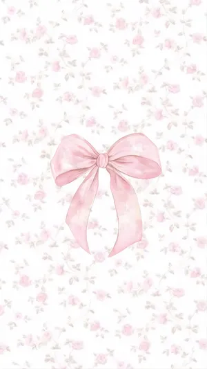 Soft Pink Bow Wallpaper