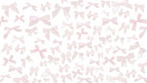 Soft Pink Bow Pattern Wallpaper