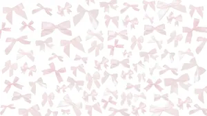 Soft Pink Bow Pattern Wallpaper