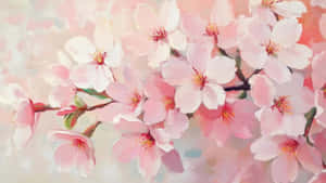 Soft Pink Cherry Blossoms Wallpaper