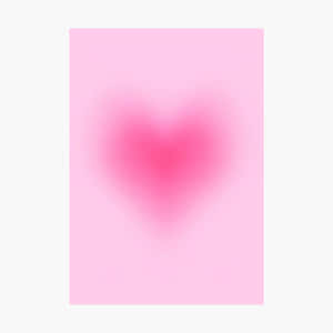 Soft Pink Heart Aura Wallpaper