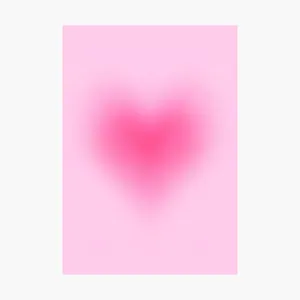 Soft Pink Heart Aura Wallpaper
