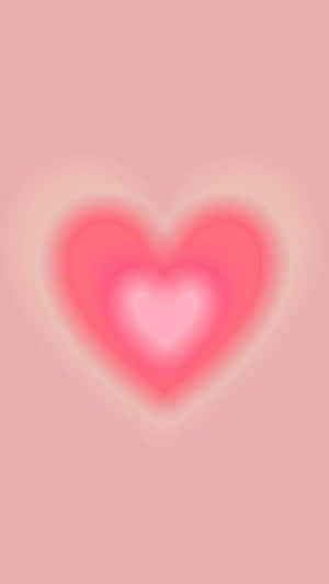 Soft Pink Heart Glow Wallpaper