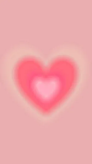 Soft Pink Heart Glow Wallpaper