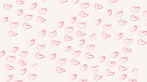 Soft Pink Heart Pattern Wallpaper