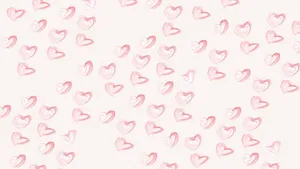 Soft Pink Heart Pattern Wallpaper