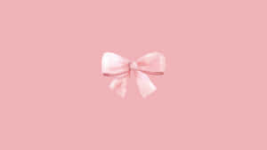 Soft Pink Preppy Bow Wallpaper