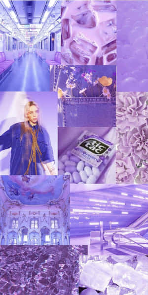 Soft Purple Aesthetic Collage Wallpaper