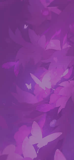 Soft Purple Butterfliesand Leaves Wallpaper