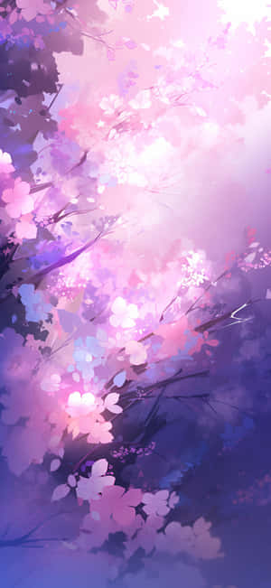 Soft Purple Floral Aesthetic Wallpaper Wallpaper