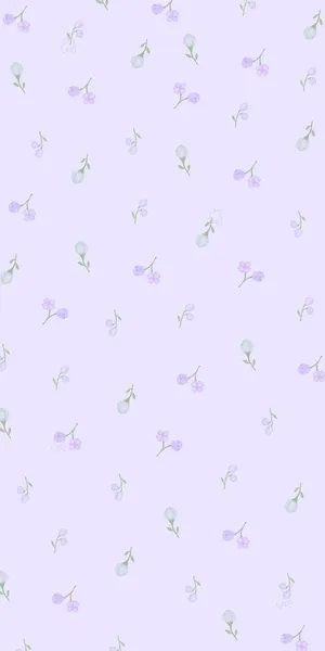 Soft Purple Floral Pattern Background Wallpaper