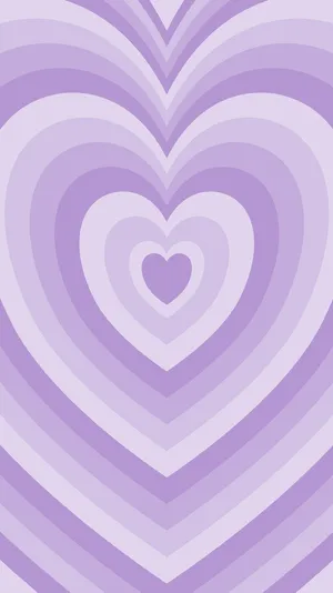 Soft Purple Heart Pattern Wallpaper