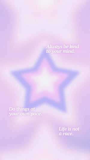 Soft Purple Mindfulness Star Aesthetic Wallpaper