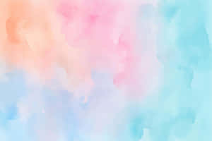 Soft Shades Of Blue, Purple, Yellow And Pink Create A Beautiful Pastel Ombre Effect. Wallpaper