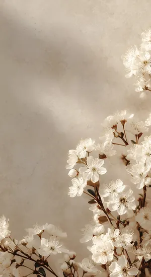 Soft Taupe Floral Background Wallpaper