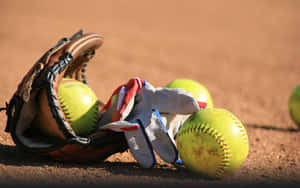 Softball Equipmenton Field Wallpaper