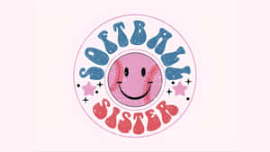 Softball Sister Preppy Design Wallpaper