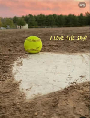 Softball Sunset Love The Sky Wallpaper