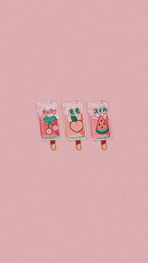 Softie Aesthetic Fruit Popsicle Wallpaper Wallpaper