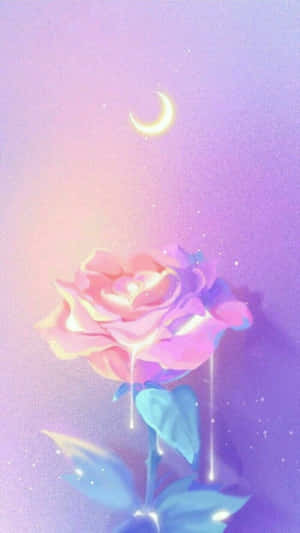 Softie Aesthetic Moonlit Rose Wallpaper