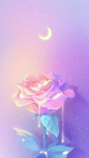 Softie Aesthetic Moonlit Rose Wallpaper